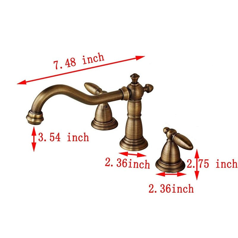 Luxury Dual Handle Deck Mounted Long Neck Bathroom Faucet