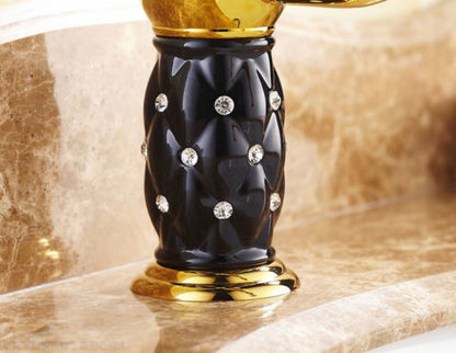 Luxury Gold Finish Bathroom Vessel Sink Faucet