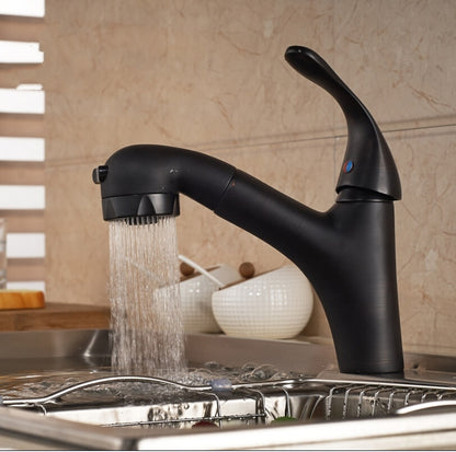 Luxury Pull Out Sprayer Deck Kitchen Sink Faucet