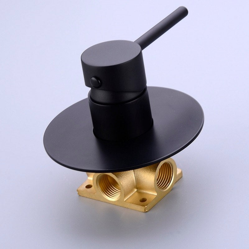 Luxury Round Black Wall Install Bathroom Shower