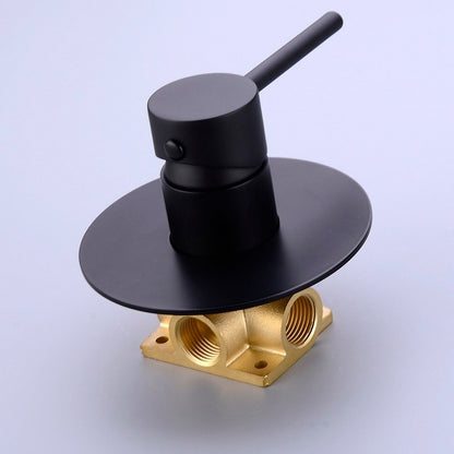 Luxury Round Black Wall Install Bathroom Shower