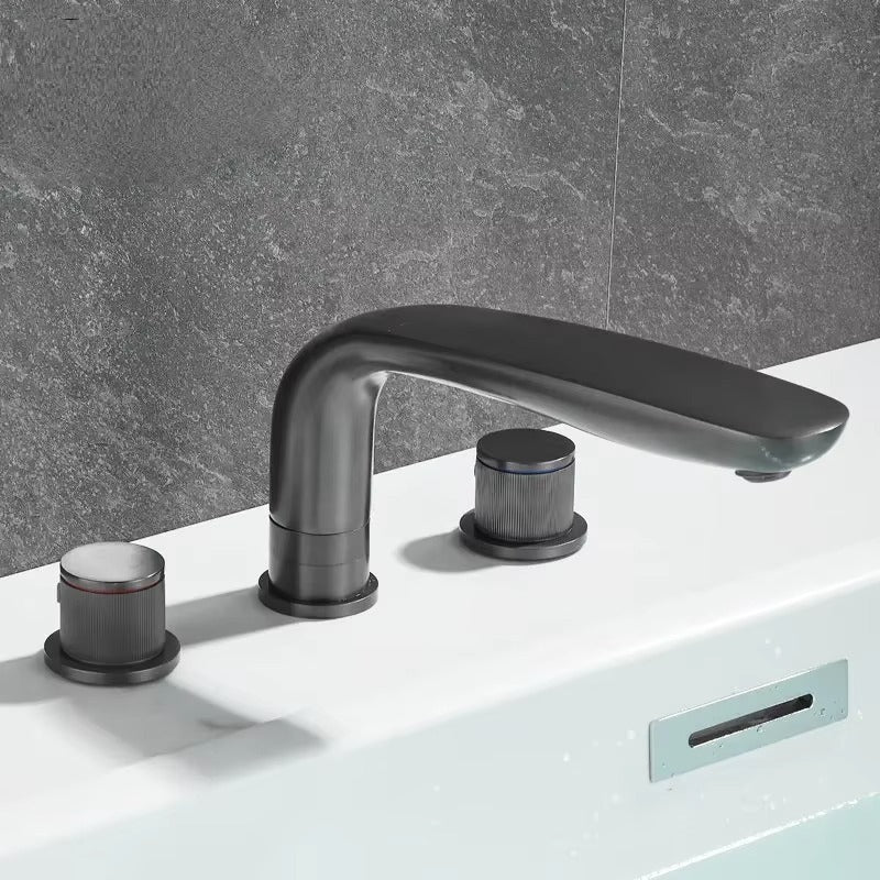 Juno New 3 Pcs Bathroom Faucet Multi Color Deck Mount Dual Handle bathroom Faucet