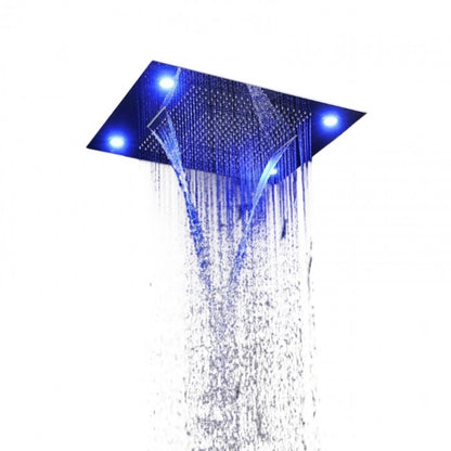 Marina Multi Function Stainless Steel Ceiling Mount Shower Head and Hand Shower