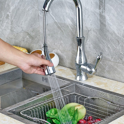 Juno Marina Pull-Out Kitchen Faucet Chrome Finish Single Handle with 220ml Soap Dispenser Kitchen Mixer Faucet