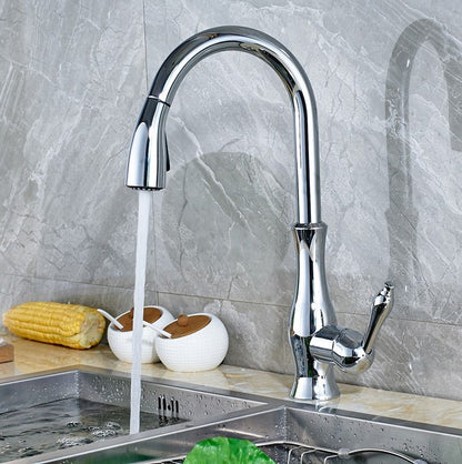 Juno Marina Pull-Out Kitchen Faucet Chrome Finish Single Handle with 220ml Soap Dispenser Kitchen Mixer Faucet