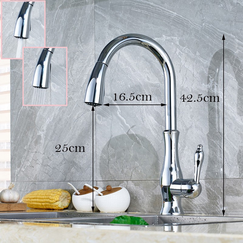 Juno Marina Pull-Out Kitchen Faucet Chrome Finish Single Handle with 220ml Soap Dispenser Kitchen Mixer Faucet