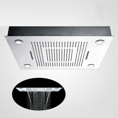 Juno Marina Multi Function Stainless Steel Ceiling Mount Shower Head and Hand Shower