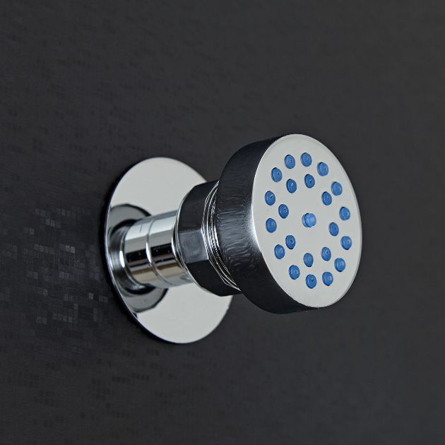 6 Jetted New Thermostatic Ceiling Mount Shower System 12" Rain Shower Head in Shower Set