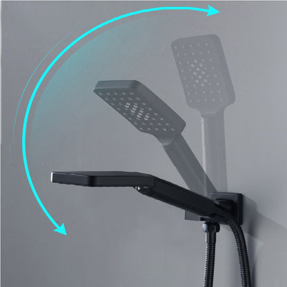 Juno New Matte Black Shower Head Ceiling Mount With LED Lights