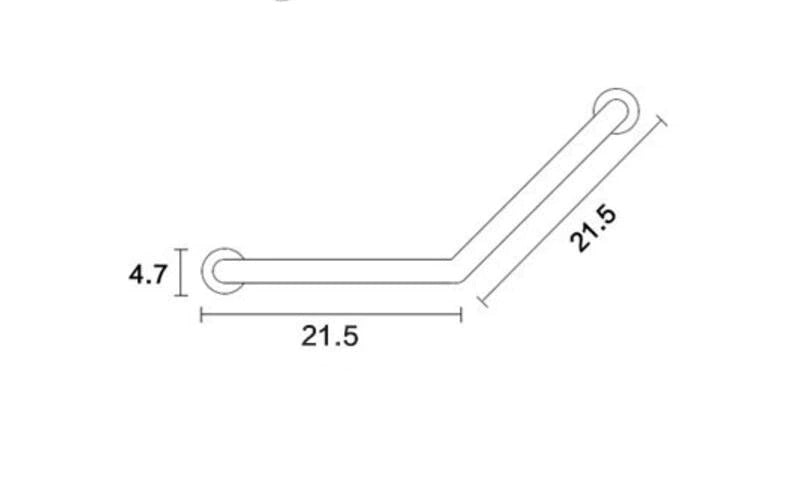 Juno Luxury Safety Bar Armrest Polished Brass Bathroom Handrail Without Soap Dish