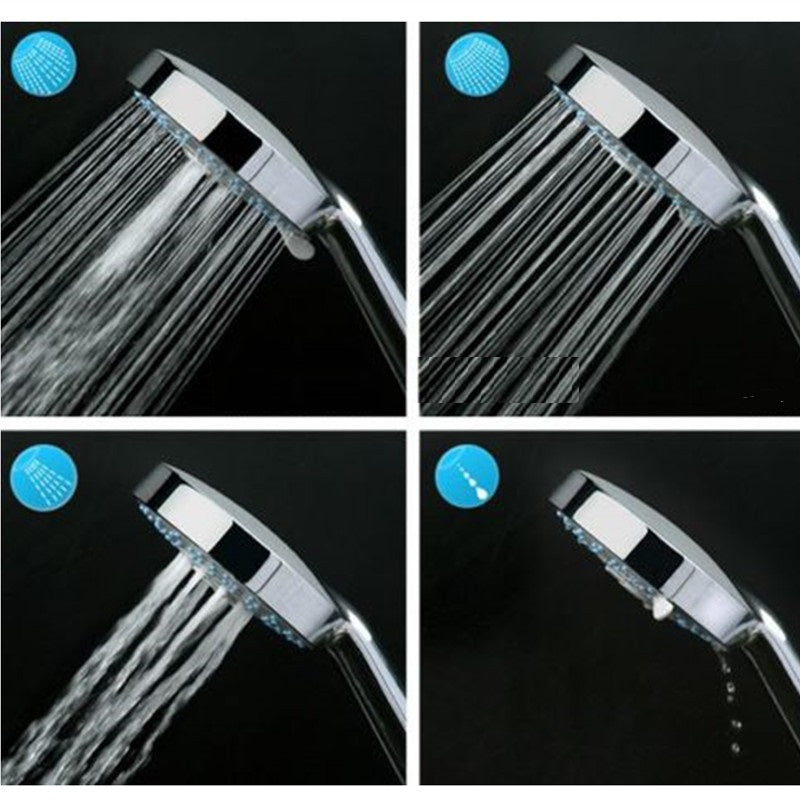 Modern Design Chrome Finish Dual LED Shower Head with 3 Way Diverter Shower Arm Wall Mount