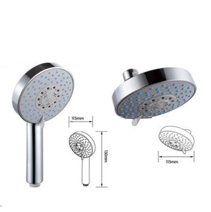 Modern Design Chrome Finish Dual LED Shower Head with 3 Way Diverter Shower Arm Wall Mount
