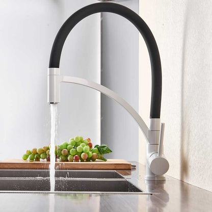 Multi-Color Black Pipe Pull-Down Single Handle Kitchen Sink Faucet