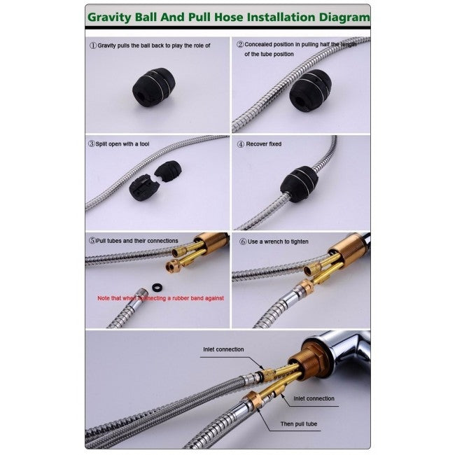 Natalie Chrome Finish Kitchen Sink Faucet Deck Mounted Single Handle Swivel Water Outlet Pull Out Spout