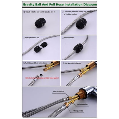 Natalie Bronze Kitchen Sink Faucet Deck Mounted Single Handle Swivel Water Outlet Pull Out Spout