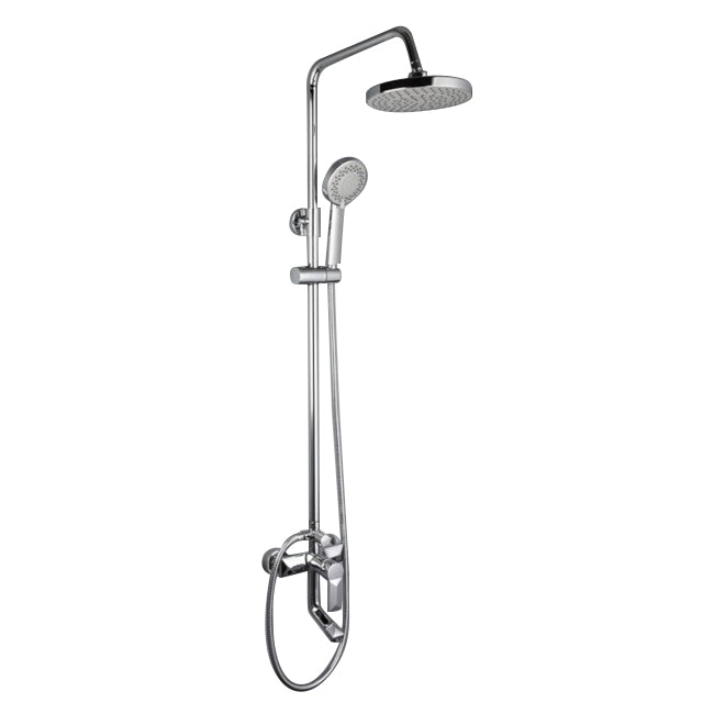 Nature Rainfall Waterfall Chrome Wall Mounted Shower faucet with Handheld Shower
