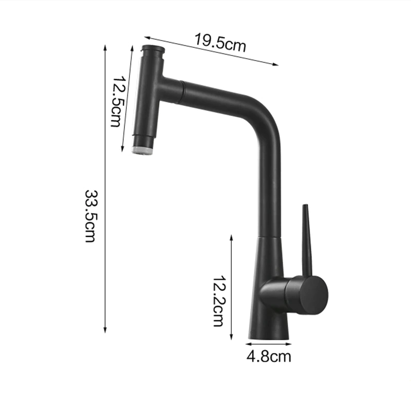 Juno Pull Out Bronze Kitchen Faucet Black Commercial Deck Mount Sensor Faucet