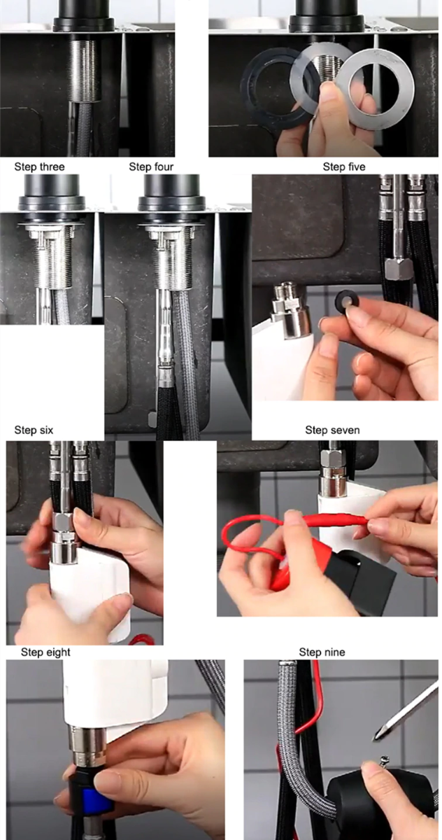 Juno Pull Out Kitchen Faucet Commercial Kitchen Chrome Faucet Deck Mount Pull-Down Sprayer