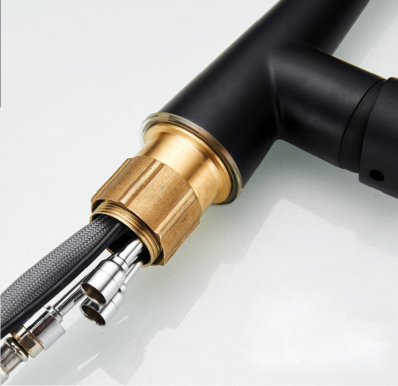 Juno Pull Out Bronze Kitchen Faucet Black Commercial Deck Mount Sensor Faucet