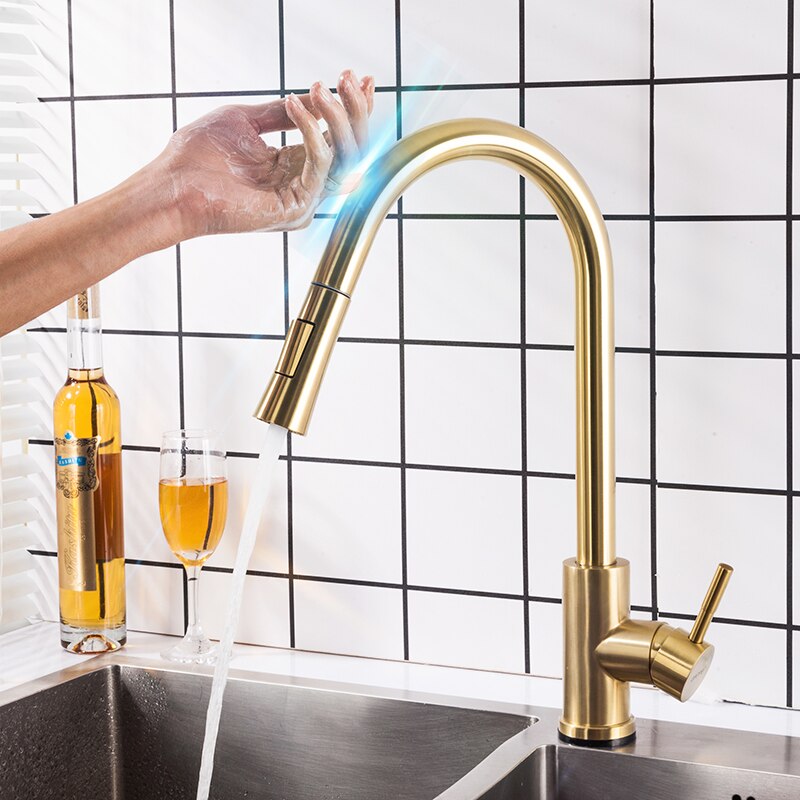 Juno Gold Touch Kitchen Faucet With Pull Down Sprayer