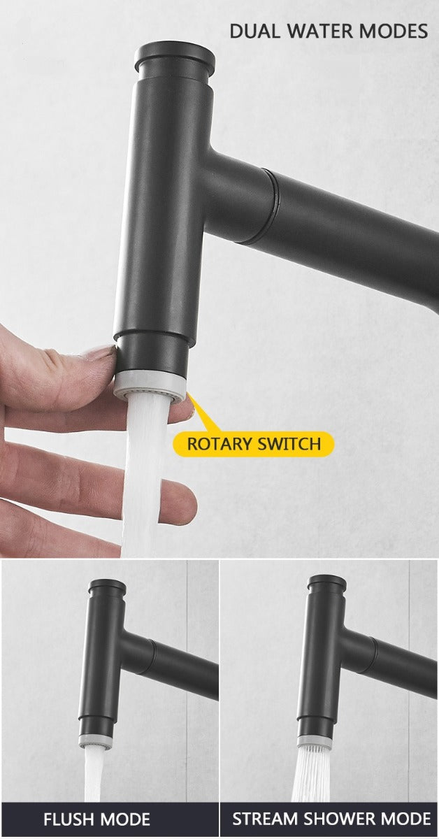 Juno Pull Out Bronze Kitchen Faucet Black Commercial Deck Mount Sensor Faucet