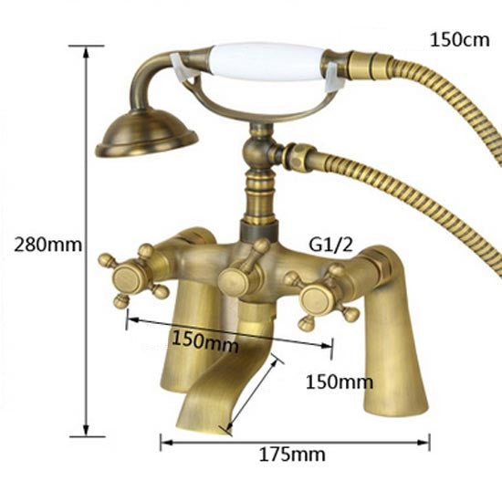 New Antique Design Claw Foot Bronze Bathtub Faucet