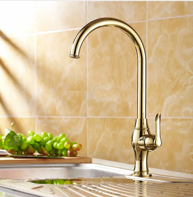 Gold Finish Kitchen Faucet