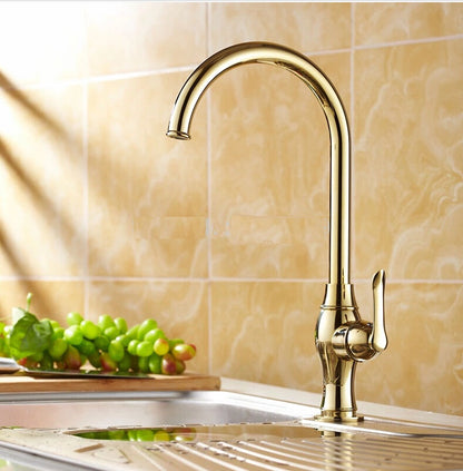 Gold Finish Kitchen Faucet