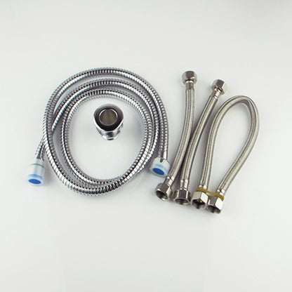 Juno New Design 5 Pcs Chrome Finish Brass Body Bathtub Shower Faucet Bathtub Waterfall Bath Tub Mixer with Hand Shower