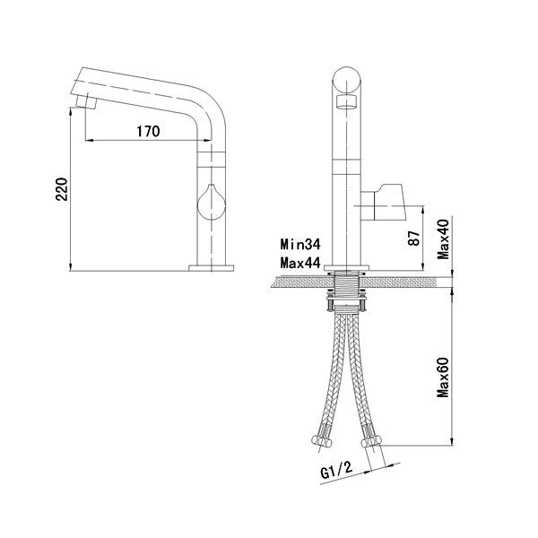 New Design Gold Finish Single Handle Center set kitchen Faucet