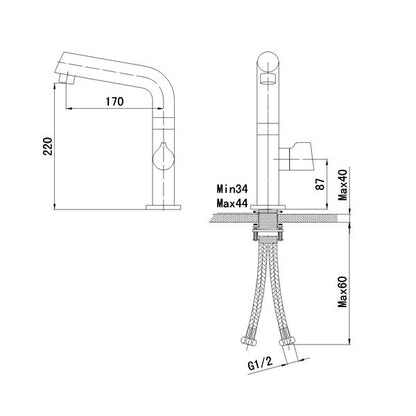 New Design Gold Finish Single Handle Center set kitchen Faucet