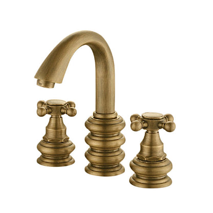 New Dual Handle Bathroom Sink Faucet in Antique Faucet