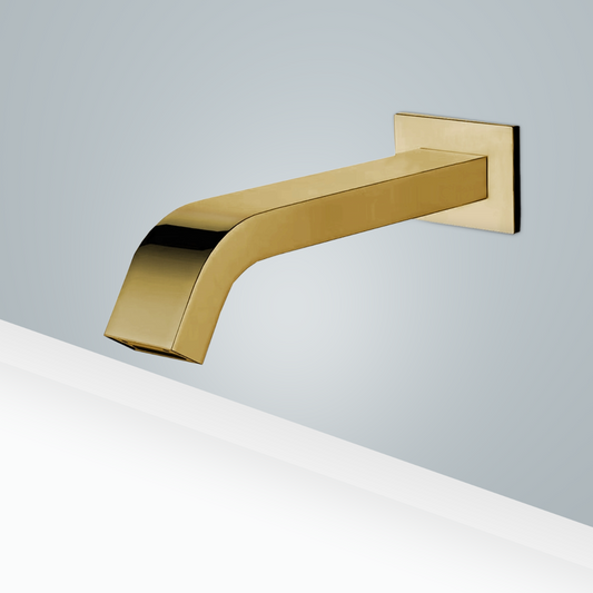 Gold wall mount sensor faucet