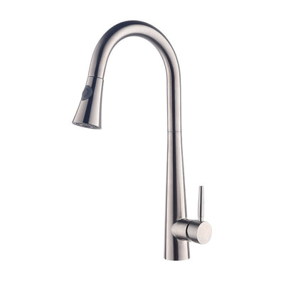 New Brushed Chrome Finish Pull-Out Kitchen Faucet