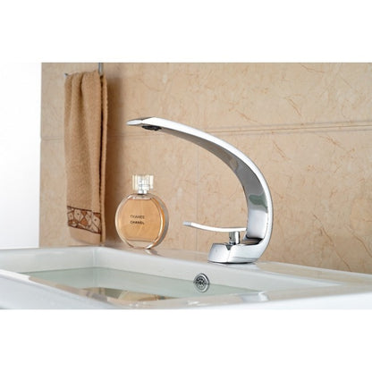 Juno New Palm Bright Chrome Deck Mount Bathroom Sink Faucet