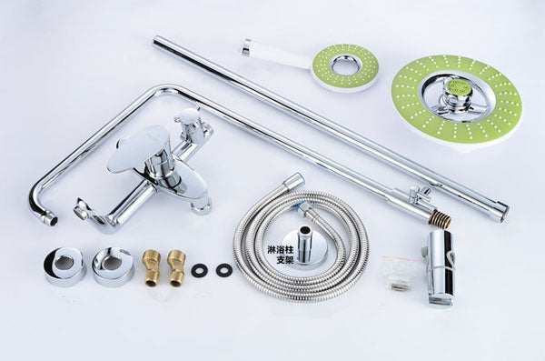 Latest Design 8 Rainfall Waterfall Chrome Finish Shower Faucet Set Bathtub Mixer Tap with Handheld Shower Head