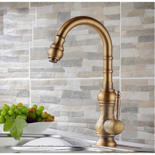 Single Brass Handle Kitchen Faucet 