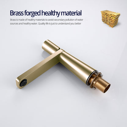 Juno Commercials Deck Mount Brushed Finish Bathroom Single Handle Mixer Faucet