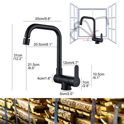 Juno Commercials Deck Mount Black  Pull Out Kitchen Faucets in Two Way Mixer Spray Modes