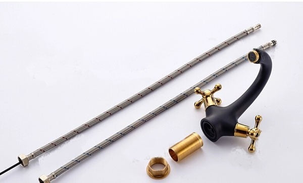 L'Aquila Oil Rubbed Bronze Bathroom Vessel Sink Faucet Deck Mounted Oil Rubbed Bronze