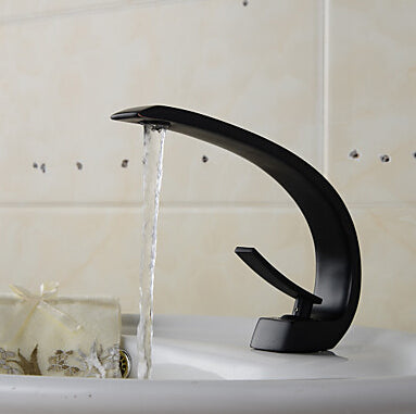 Single Handle Oil Rubbed Bronze Bathroom Sink Faucet