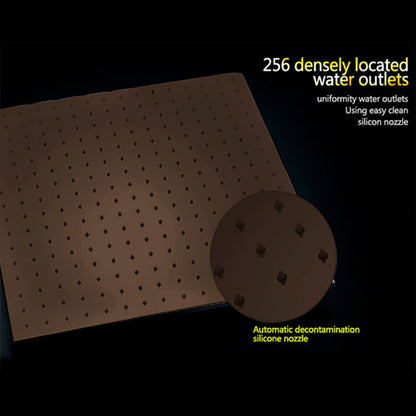 Oil-Rubbed Bronze Square LED Rain-Shower Head
