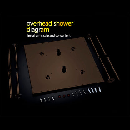 Oil-Rubbed Bronze Square LED Rain-Shower Head