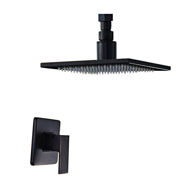 12" Oil Rubbed Bronze Finish LED Shower Set Hand Shower Brass Diverter