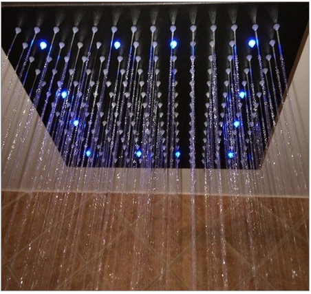 16" Oil Rubbed Bronze Square Color Changing LED Rain Shower Head