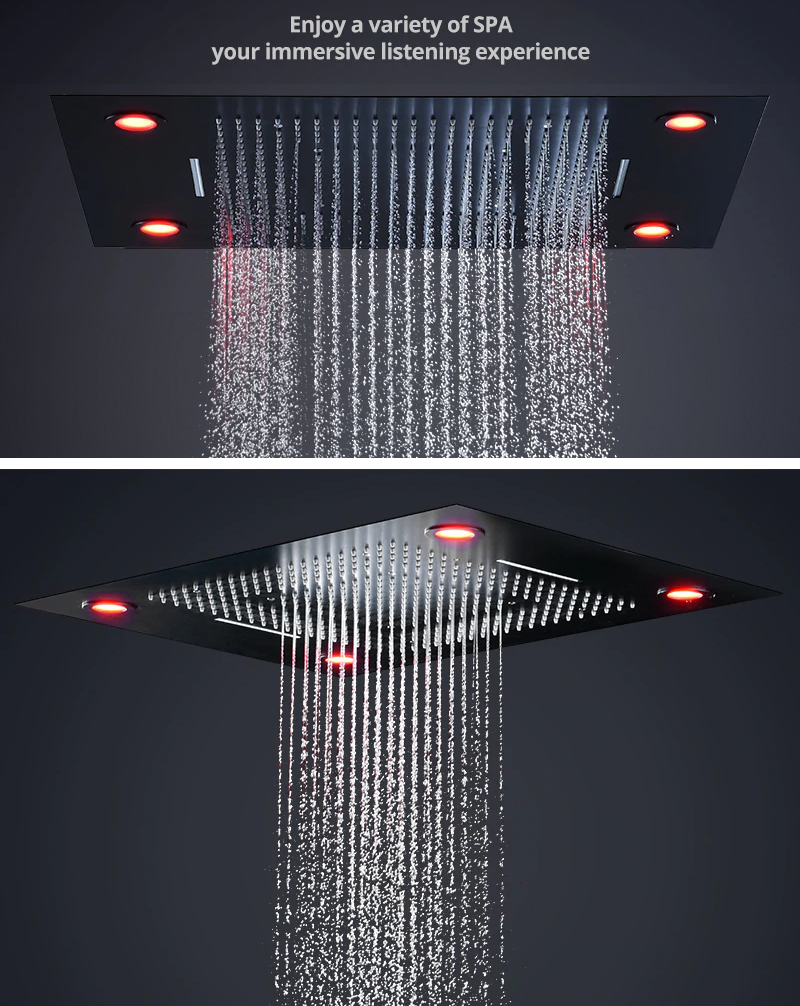 Oil Rubbed Bronze Musical Head Shower System Modern Design Mobile Phone Controlled.