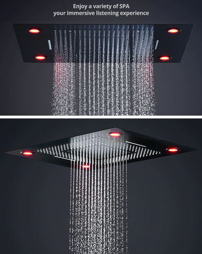 Oil Rubbed Bronze Musical Head Shower System Modern Design Mobile Phone Controlled.