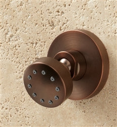 oil rubbed bronze round jetted body shower