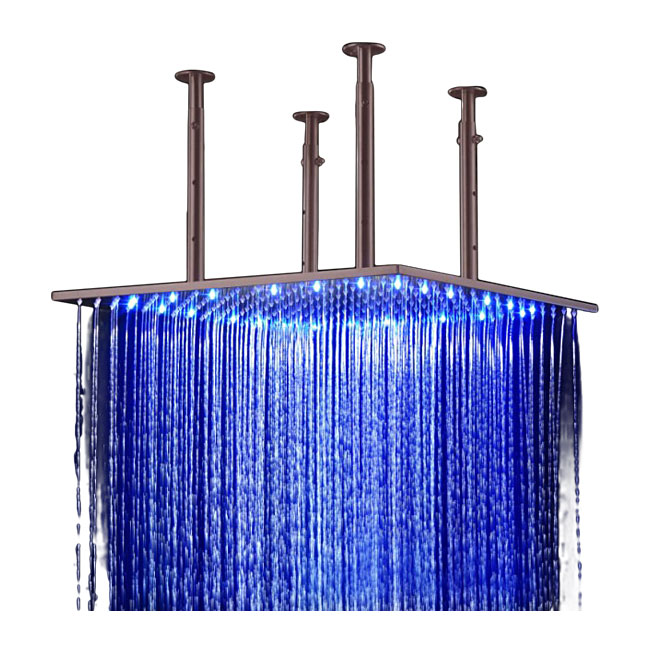 Luxury Oil Rubbed Bronze Color Changing LED Rain Shower Head
