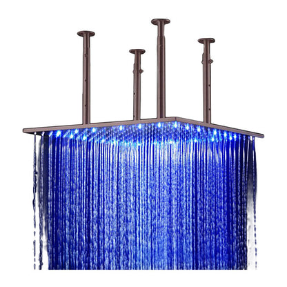 Luxury Oil Rubbed Bronze Color Changing LED Rain Shower Head